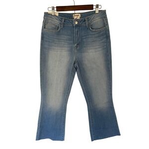 LAGENCE Sophia High‎ Rise Cropped Flare Jeans Women's Size 29 Blue New